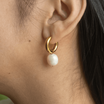 Becca Small Pearl Hoops