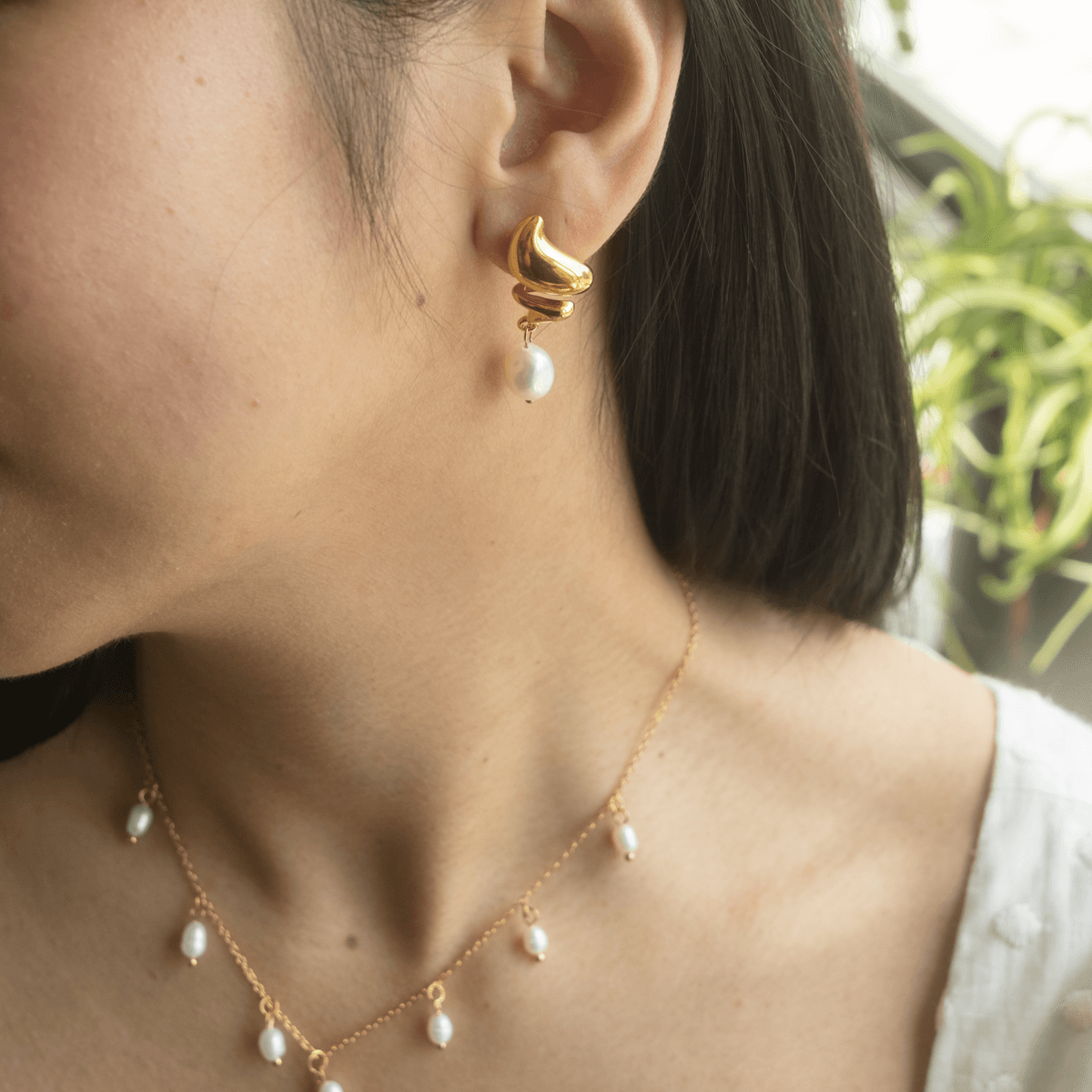 Jas Pearl Drop Earrings