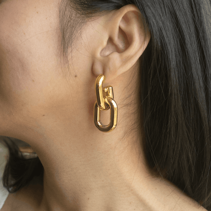 Mabel Chunky Linked Earrings