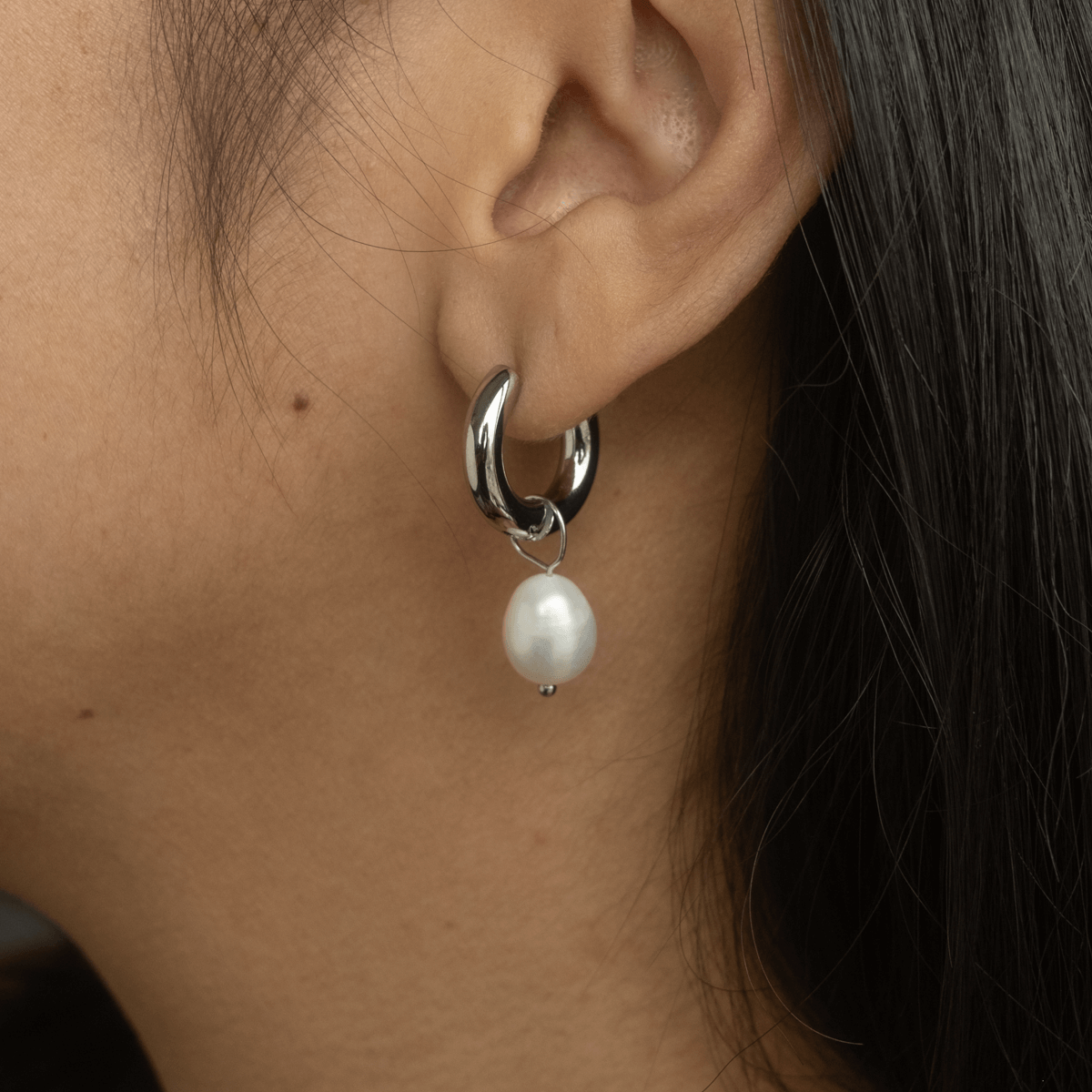 Becca Small Pearl Hoops