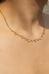 Anda CZ Station Necklace