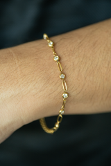 Kat CZ Station Bracelet