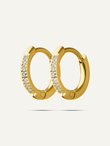 Omi Pavé Huggie Hoops