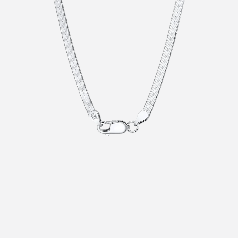 Buy CLARA Anti-Tarnish 92.5 Sterling Silver Designer Chain Necklace in 18  inches For Women & Girls online